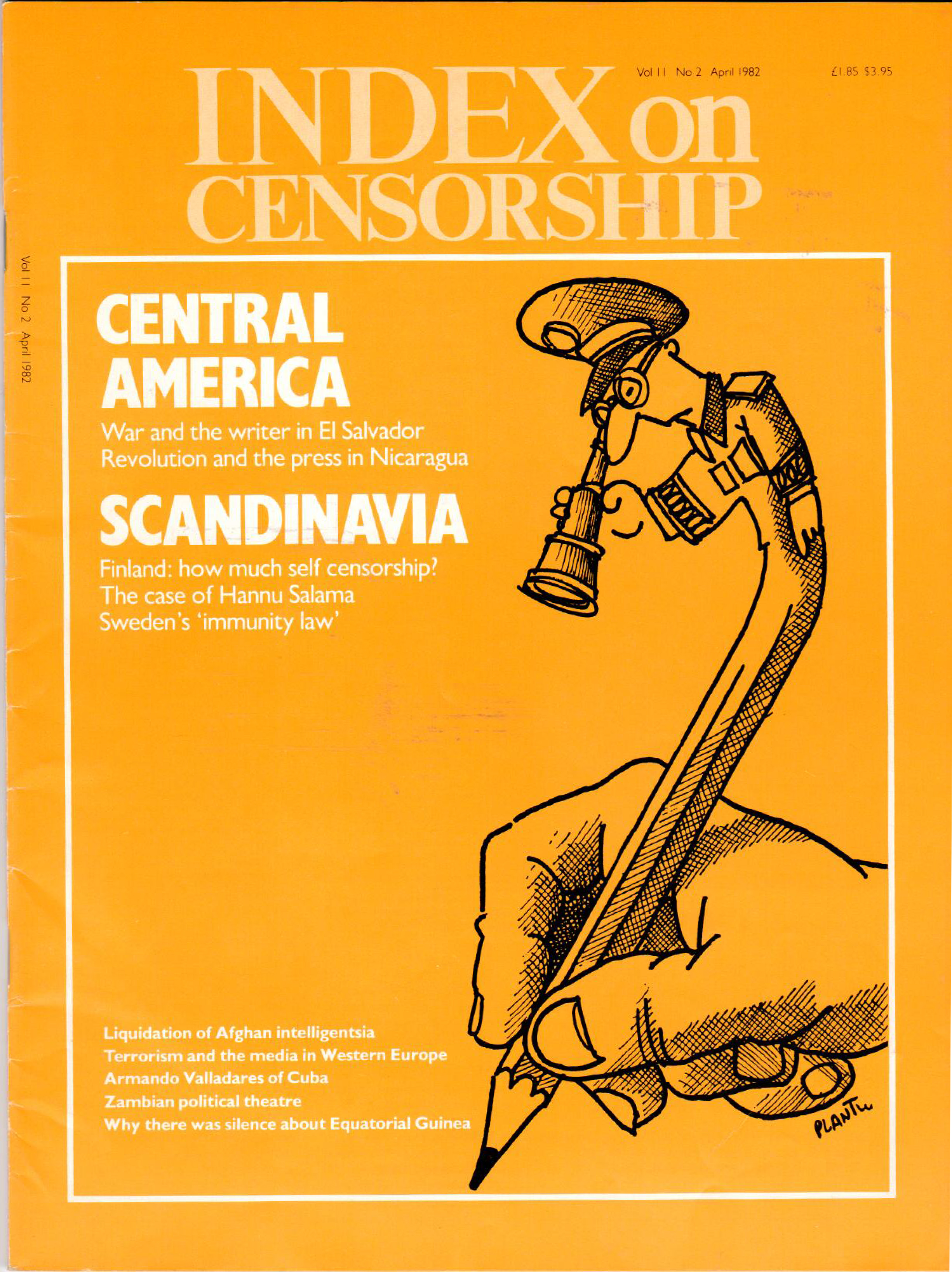 Central America. the April 1982 issue of Index on Censorship magazine