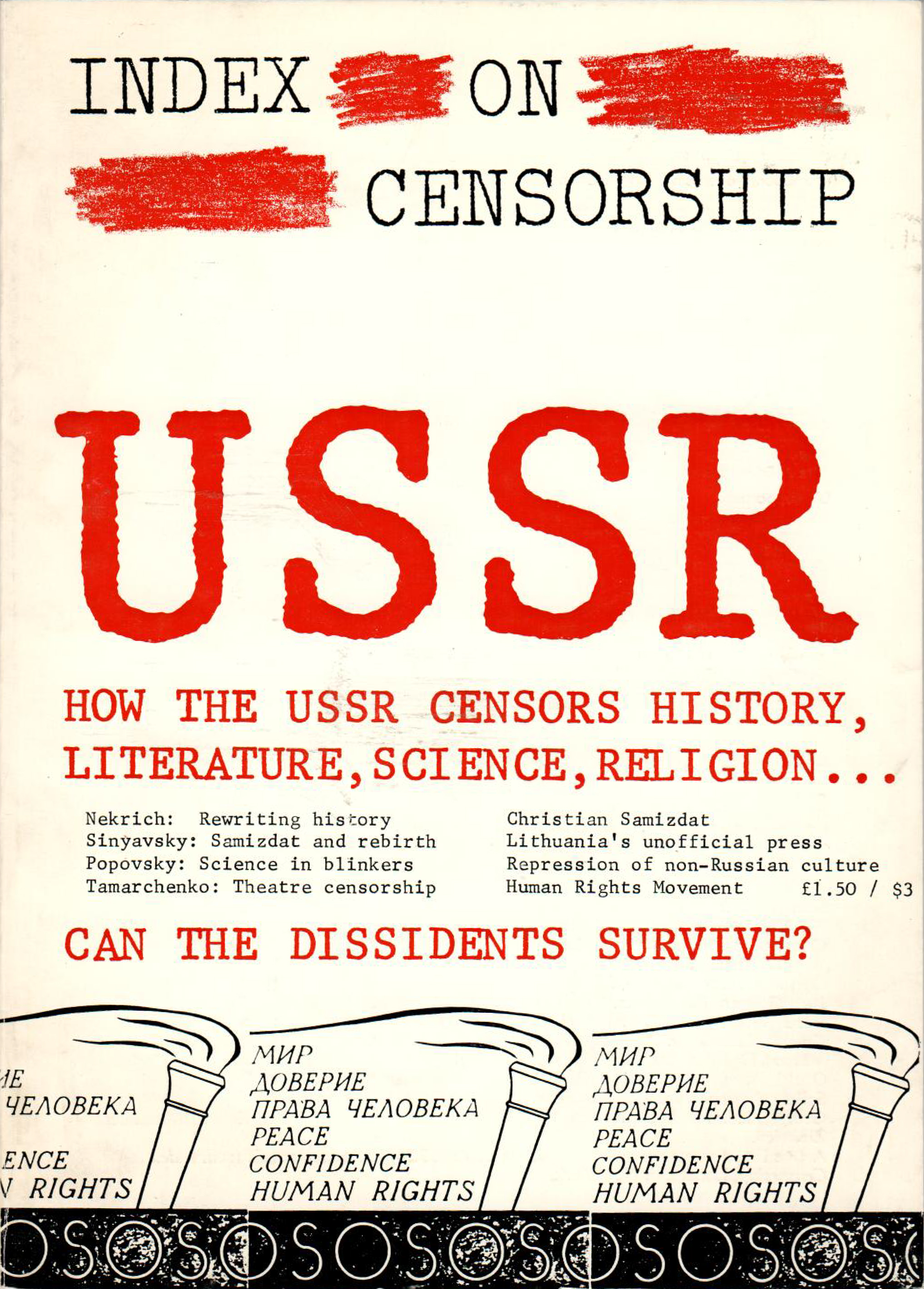 USSR, the August 1980 issue of Index on Censorship magazine