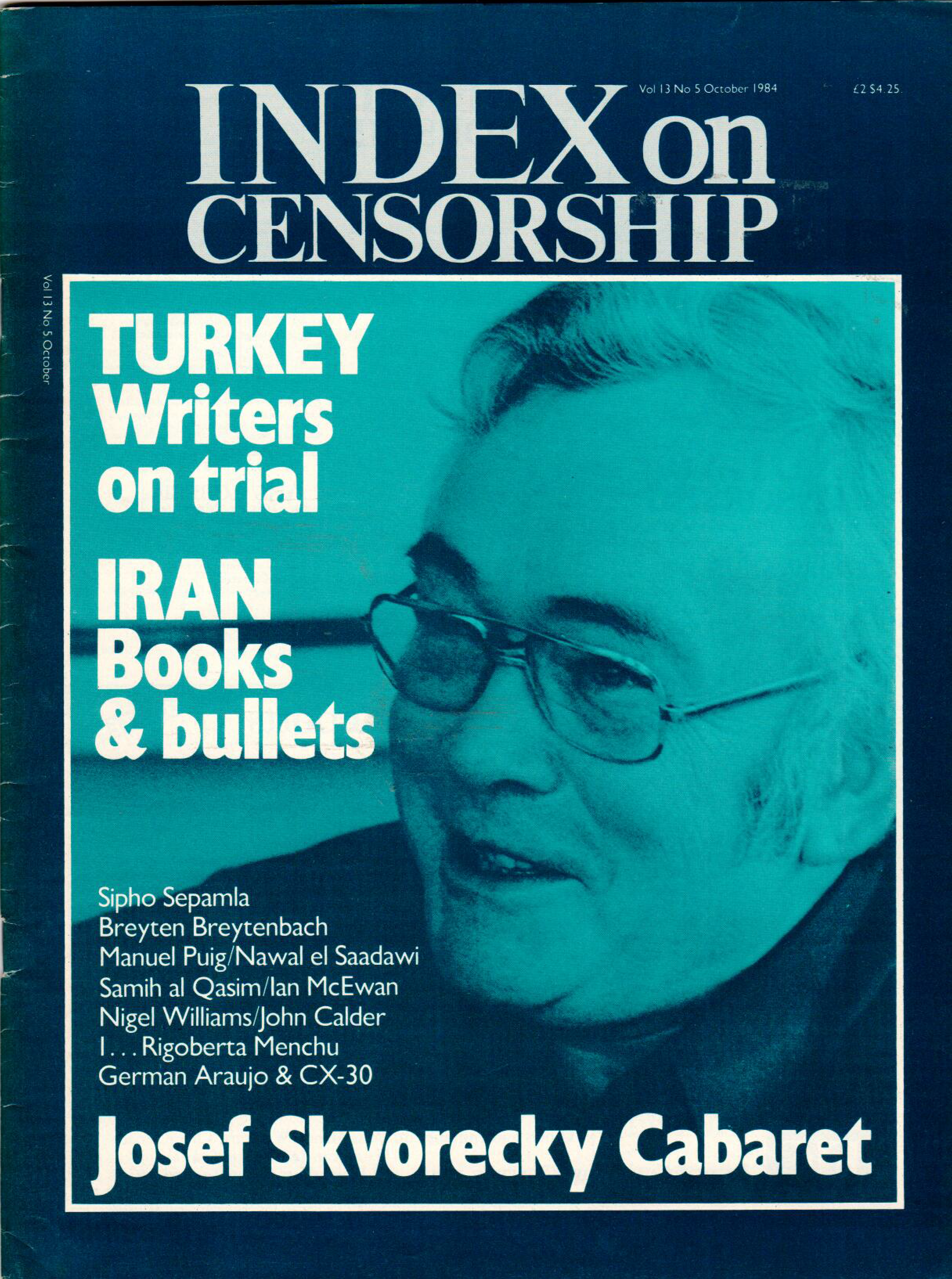 Turkey: Writers on trial, the October 1984 issue of Index on Censorship magazine.