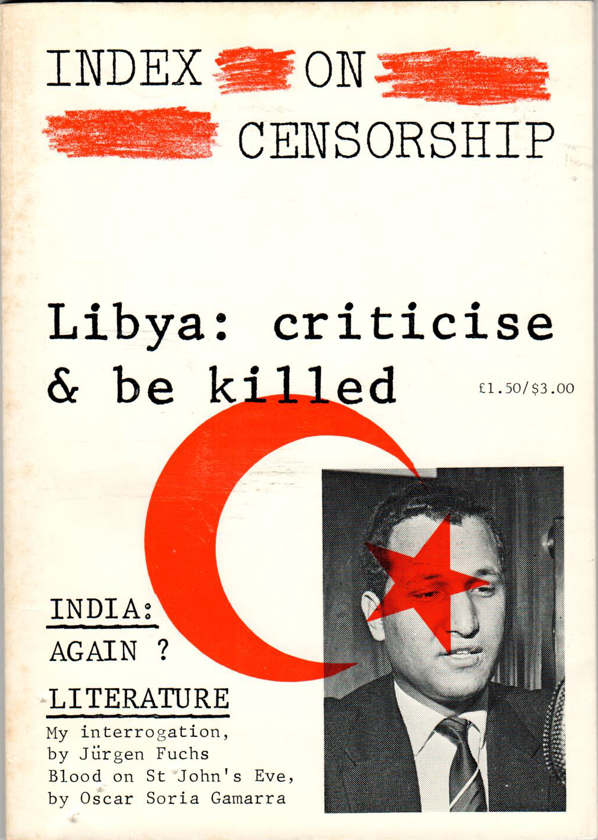 Libya: Criticise & be killed, the December 1980 issue of Index on Censorship magazine