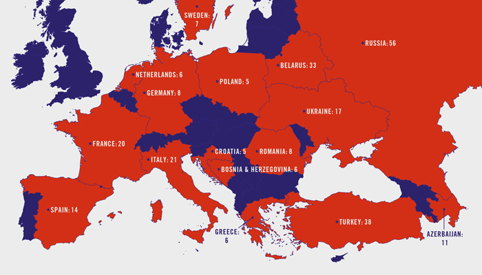 Mapping Media Freedom: Arrest of media professionals quadruples in first quarter