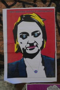 Laura Kuenssberg street art (Credit: duncan c / Flickr)