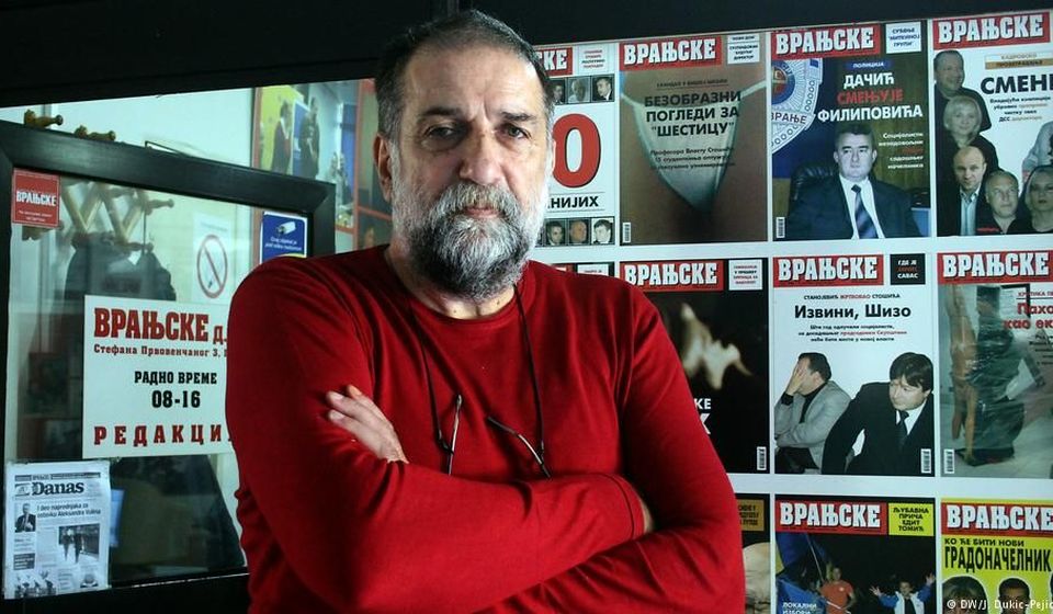 Vukasin Obradovic, founder and editor-in-chief of local Serbian weekly Vranjske Novine.