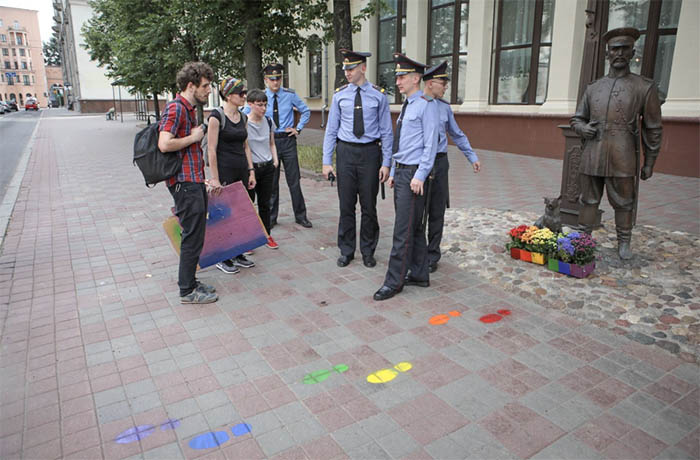 Belarus Free Theatre students arrested over LGBTQ+ art installation