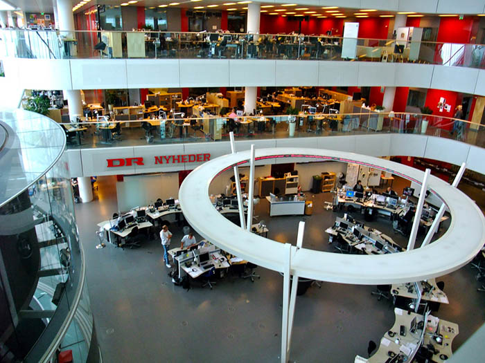 The newsroom at DR. (Credit: James Cridland / Flickr)