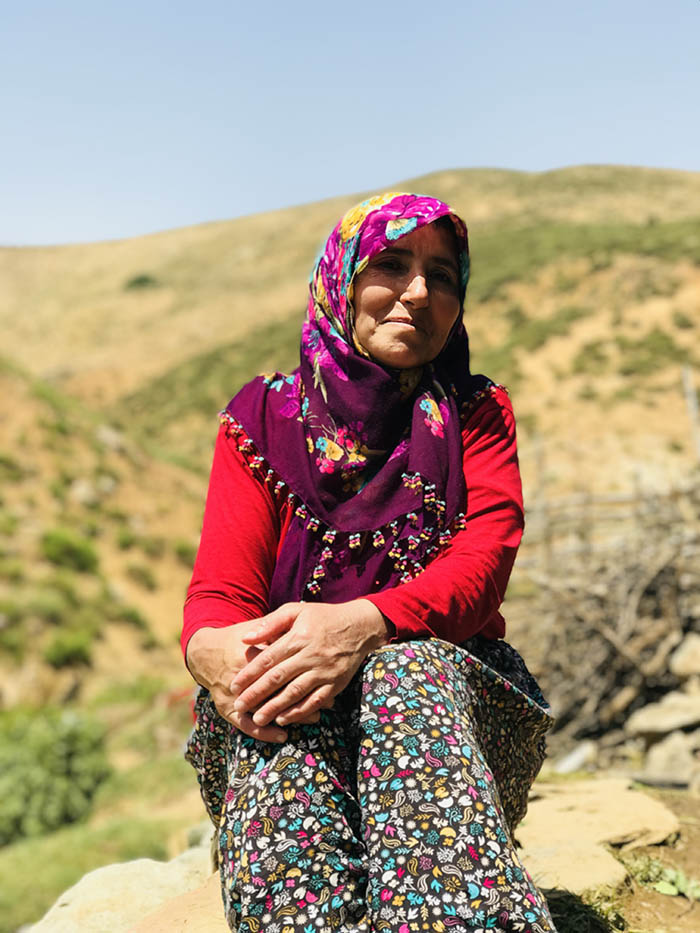 Sebihan Sayılgan, İdris’ mother, who he calls “the most beautiful woman on earth”. İdris Sayılgan’s eight-year-old sister Hivda and 12-year-old Yunus. The family guides the cattle to the pasture. (Credit: Mezopotamya Agency)