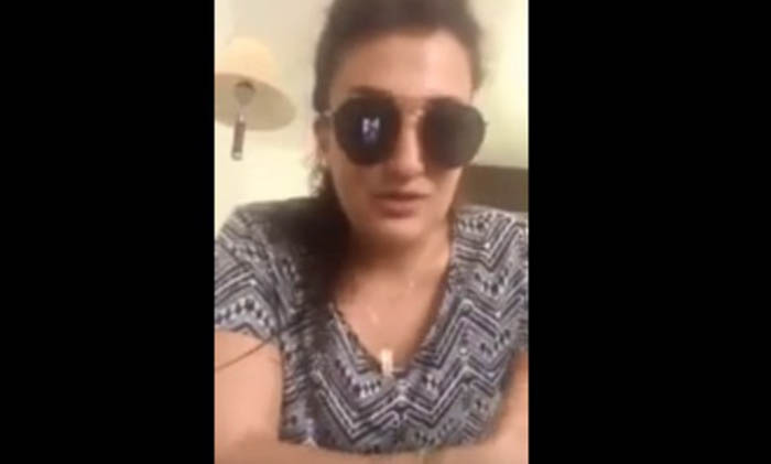 Screenshot from Mona el-Mazbouh’s apology video.