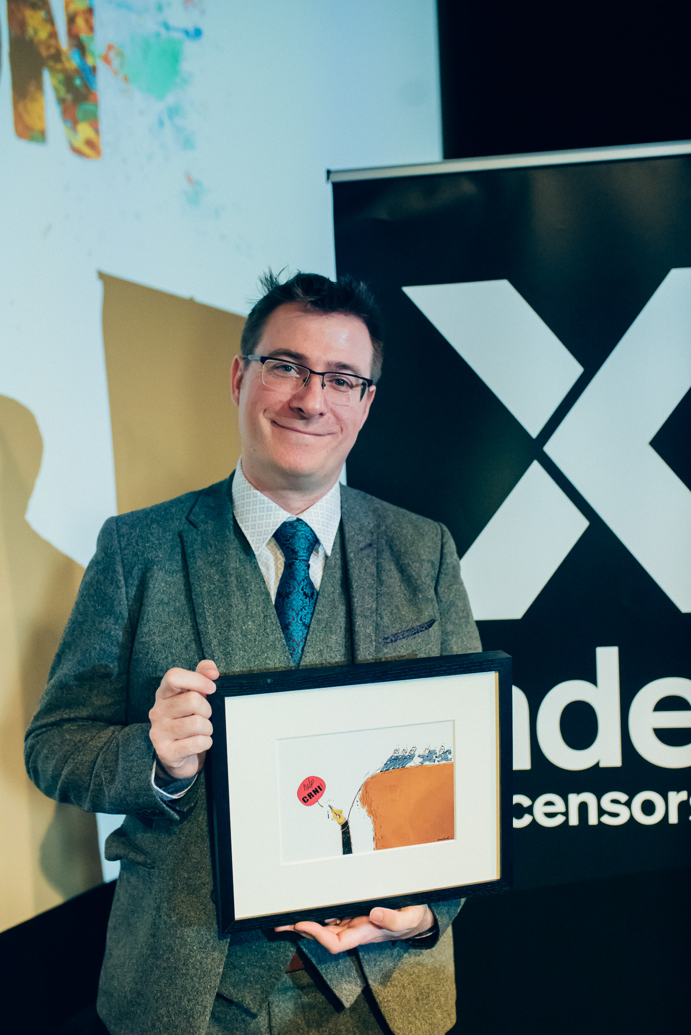 Terry Anderson, deputy executive director of campaigning award-winning Cartoonist Rights Network International (Photo: Elina Kansikas for Index on Censorship)