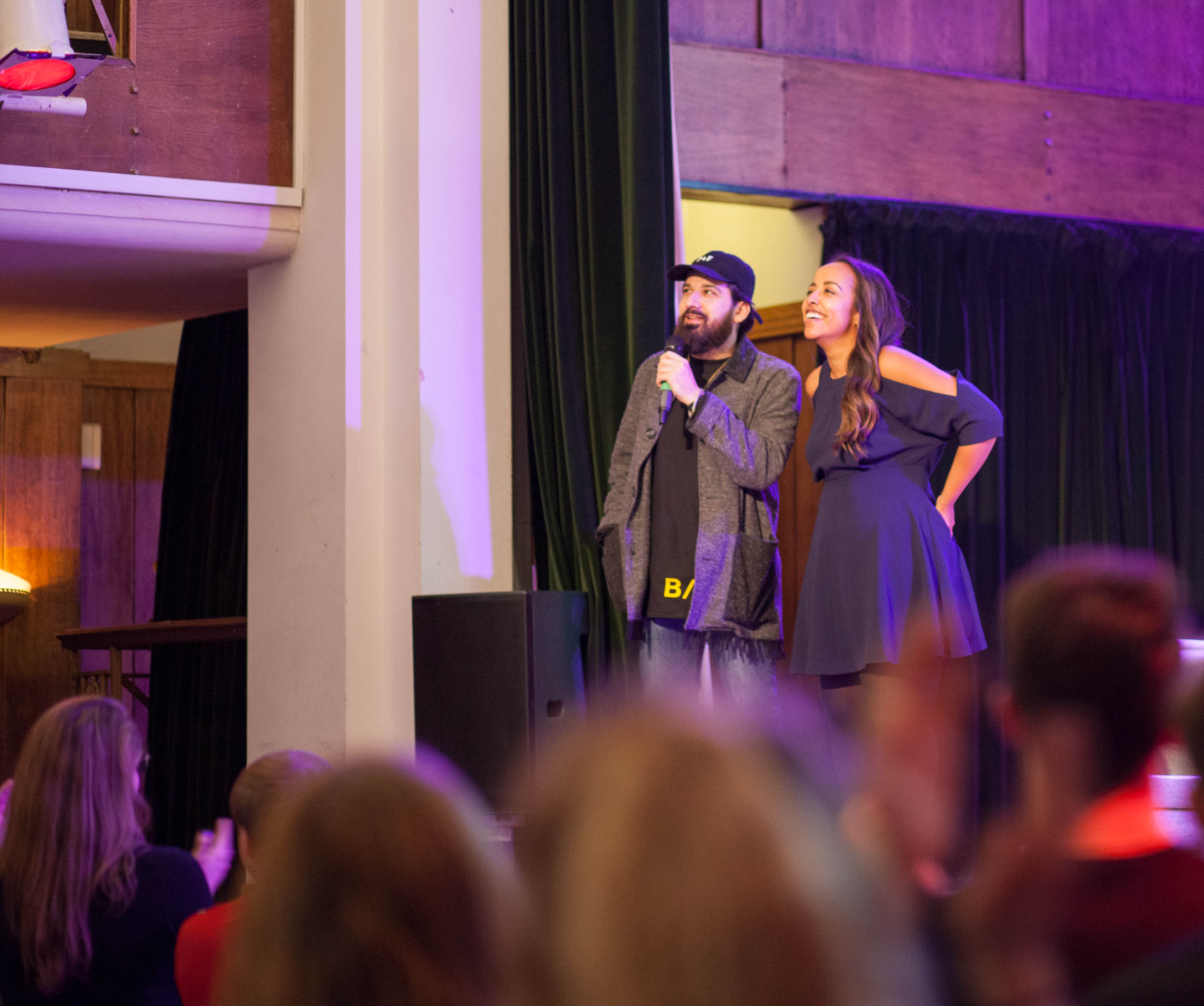 Omat El-Khairy and Nadia Latif at Conway Hall. (Photo: Sean Gallagher / Index on Censorship)