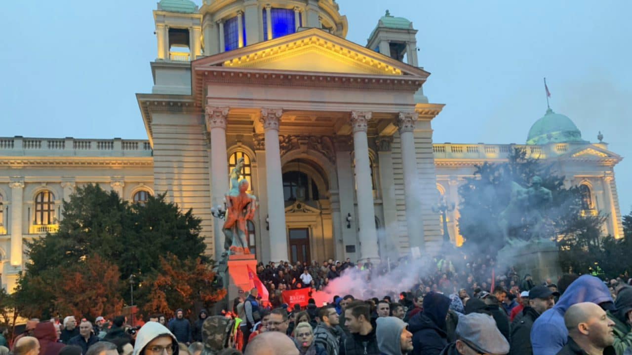 Serbians have been protesting government policies toward the media.