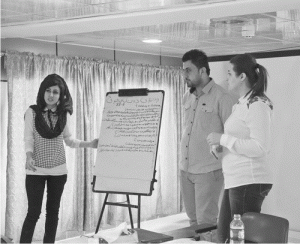 Journalists attend a workshop on conflict reporting in Sulaymaniyah, Iraq. Pic by Bnar Sardar