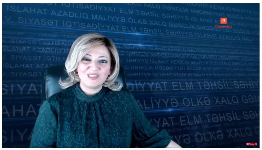 Sevinc Osmanqizi has been targeted for her YouTube videos criticising the Azerbaijani government.