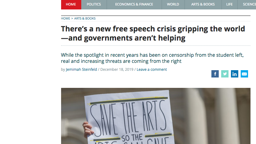There’s a new free speech crisis gripping the world—and governments aren’t helping (Prospect)