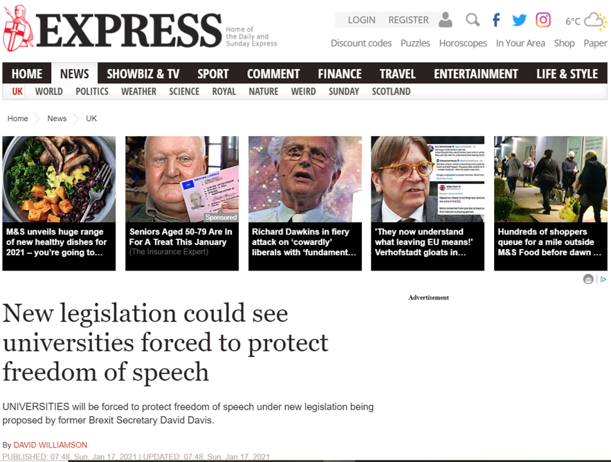University legislation - Daily Express