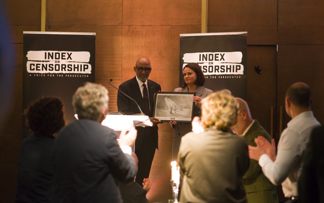 Belarus opposition leader Sviatlana Tsikhanouskaya among winners of Index on Censorship 2025 Freedom of Expression Awards