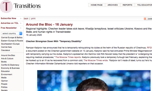 Around the Bloc - 16 January (Transitions Online)